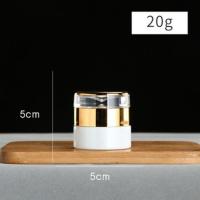 高档面霜玻璃瓶分装瓶空瓶子喷雾乳液瓶眼霜玻璃瓶化妆品旅行套装 珠光白金盖 一滴水30毫升喷雾(2只装)