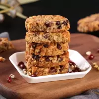 红豆薏米燕麦全麦代餐饼干无糖精热脂卡压缩粗粮饱腹低零健康食品 500g [买2份送1斤]