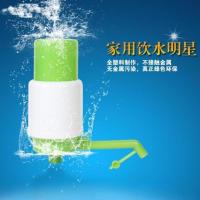 压水器手压式矿泉水抽水器桶装水家用纯净水大桶水饮水机吸水器压 小号[绿白+止水阀]即插即用