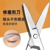 不锈钢修鼻毛剪刀女士美容修眉毛小剪刀刮胡男士鼻毛器鼻毛修剪器 (尖头)一把