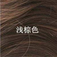 长发假发女生斜刘海齐刘海长直发中长款时尚气质逼真自然整顶头套 浅棕+发网