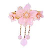 复古风发卡夹子头饰女可爱网红发夹顶夹后脑勺汉服古装饰品配饰 粉色130