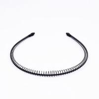 男式发箍男士发卡潮人头箍男生背头男用波浪黑色铁丝压发防滑 5#细弹簧款
