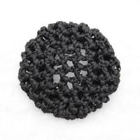 职业发网护士酒店银行医院员工丸子头花摘换加边细网舞蹈隐形网兜 加密粗黑网3个装 大号