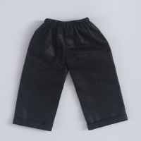 BJD 6分娃衣阔腿裤 娃娃裤子 1/6 yosd娃娃衣服 大6分娃衣 30厘米 黑色 6分尺寸 只有娃衣 没有其他