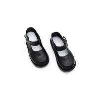 3分BJD皮鞋 60厘米叶罗丽娃娃校园鞋皮鞋制服鞋7.5厘米 换装配件 黑色[制服校园皮鞋] 60厘米芭比娃娃
