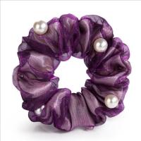 头绳女大肠发圈韩版简约成人扎发皮套绑头发橡皮筋马尾发饰盘头发 绢纱百搭深紫色