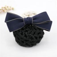 发网网兜日韩成人职业护士酒店银行员工头花女发夹大气头发饰品 藏青色发网款