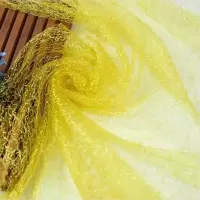 乱网金丝网纱布料 纯色手工diy服装婚庆鲜花装饰外纱网纱布料面料 1#金黄/米