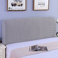 加厚弹力床头罩简约现代万能软全包保护套欧式靠板靠背床头套靠垫 浅灰(加厚玉米粒绒) 1.2米(适合1.1-1.4米床头)