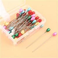 彩色大头针梨形珠针定位针装订布艺工具布料固定针DIY手工配件 梨形珠彩色5.5cm 买2件送1件