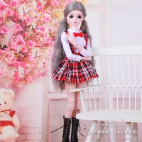 60厘米叶罗丽娃娃衣服夜萝莉古装裙子芭芘娃娃婚纱3分bjd娃娃衣服 背带格子裙[无娃娃] 不送帆布鞋[60cm娃娃衣服]