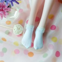 叶罗丽娃娃衣服BJD3分夜萝莉改妆60厘米娃娃袜子短丝袜蕾丝公主裙 白色短袜 60厘米娃娃丝袜