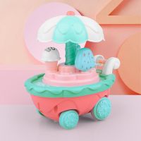 儿童抓娃娃机玩具过家家迷你夹糖果机男女孩宝宝扭蛋游戏机礼物 声光按压雪糕车_