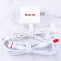 国潮supreme iqoo数据线保护套 充电线保护线充电器贴纸耳机绕线 白底v30