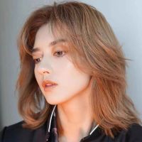 网红假发狼尾短鲻鱼头发套韩版帅气自然蓬松日系学生个性男女通用 浅棕色送发网+发夹