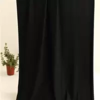 夏季进口莫代尔棉布料宝宝婴儿高弹力氨纶莱卡衣服纯色布料面料 黑色幅宽1.8米半米价