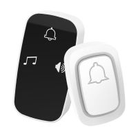 门铃无线家用远距离智能门铃电子遥控一拖一托二老人病人呼叫器 皓月白 单个按钮 (需配接收器才可使用)