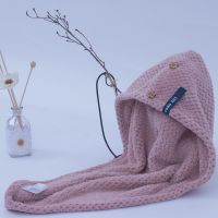 日本YODOXIUI干发帽女成人超强三倍吸水加厚速干长发吸水毛巾 粉色