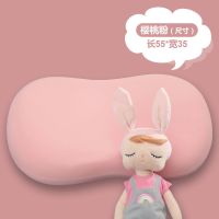 诺伊曼猫肚皮枕头单只枕头芯猫肚枕成人护颈枕头枕单人猫咪肚皮枕 樱桃粉 55*35cm舒适低枕
