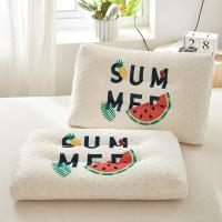 新款天然碎乳胶颗粒枕头枕芯儿童成人泰国进口护颈椎橡胶填充超软 西瓜 30**50一只