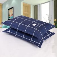 一对装枕套防螨磨毛枕头套成人单人简约枕套学生宿舍单人枕套 时尚格调 一对装(不送)