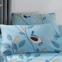 莱尚家纺全棉枕套单双人学生宿舍枕芯套48x74cm枕头套一对装 花间飘逸 一对装