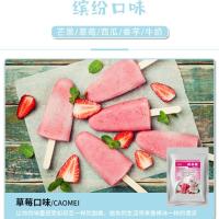 云味兴冰棒粉冰棍粉老冰棍雪糕粉100g兑水硬冰淇淋粉手打自制原料 草莓味 一包