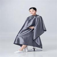 新围布发廊专用高档成人美发大号理发剪发围布不粘发防水专业定制 灰色 可伸手