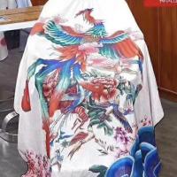龙袍围布理发剪剃剔头斗篷粘个性成人美发网红款神器高档时尚不沾 凤袍
