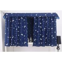 学生床帘1.5m宿舍帘上下铺床帘单人床围帘子遮光布床围透气围挡布 藏青星月 1.5m 1片装