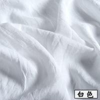 纯色天丝竹节棉麻布料小清新民族风汉服连衣裙亚麻服装布手工面料 白色 半米价