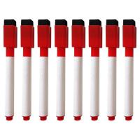 8支/套装水性白板笔儿童可擦彩色记号笔易擦黑板笔画笔书写流畅 8支红色