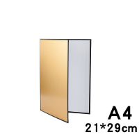 摄影补光板拍照白板可立拍摄辅助勾边板产品柔光金银黑反光板背景 A4黑白金反光板