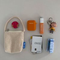 2021网红ins博主款小众韩风帆布收纳包高级感设计包包手拎小包潮 米色收藏送镜子