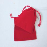 红色首饰袋绒布文玩珠宝玉器饰品收纳小布袋束口袋抽绳袋包装礼品 8x10厘米(体验装2个)