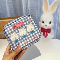 可爱卫生巾收纳包姨妈巾袋子便携随身大容量卫生棉m巾月事小包 月事包[蓝色小兔]