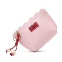 少女心ins钱包短款零钱包韩版学生原宿可爱简约硬币小包2021新款 字母粉色