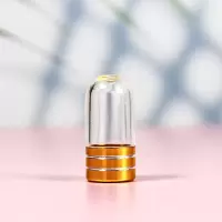 胶囊瓶高档保健品瓶透明塑料胶囊包装壳空壳一粒装药瓶塑料分装壳 大号金色 10支装(收藏关注)