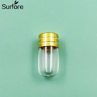 塑料分装壳胶囊瓶高档保健品瓶透明塑料胶囊包装壳空壳一粒装药瓶 大号金色 10支装