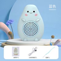 新款蓝牙音箱低音炮多功能无线小音响迷你可爱小钢炮可插卡便携 蓝色 升级款可插卡