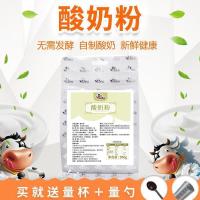 酸奶粉500g无需发酵炒酸奶水果捞原料批发家庭自制商用奶茶店专用 家用500g(送量杯量勺) 原味酸奶粉