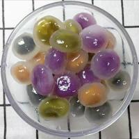 500克水晶汤圆彩色透明小丸子包馅汤圆(抹茶,紫薯,花生,芝麻味)[11月18日发完] 混合