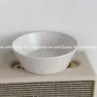 韩式ins泼墨陶瓷碗早餐碗酸奶谷物麦片碗米饭碗汤碗水果沙拉碗 6寸白色泼墨碗