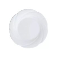 纯白色餐具陶瓷圆形西餐盘菜盘浅盘水果沙拉盘 牛排盘子家用碟子 8英寸水浮莲直径20厘米