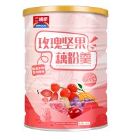 [送碗勺]玫瑰坚果藕粉羹莲藕粉即食营养冲饮早餐养胃粥代餐 玫瑰坚果藕粉500克罐