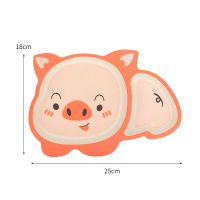 竹纤维儿童餐盘创意网红盘子宝宝卡通分格餐盘辅食碗防摔餐具盘子 3304小猪餐盘 一个装