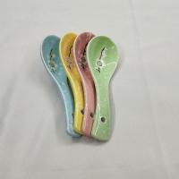 陶瓷勺子韩式可爱汤勺汤匙调羹汤饭勺家用餐厅勺子雪花勺骨质瓷勺 混色 4只勺子