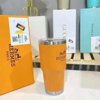 户外750毫升大容量保温杯304不锈钢吸管杯时尚情侣大号咖啡杯便携 蒂芙尼