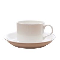 欧式陶瓷杯咖啡杯套装套具创意简约家用骨瓷咖啡杯子送碟勺架子 纯白色 1杯1碟2勺